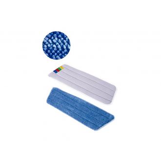 Recambio mopa microfibra terry azul con velcro - 40 cm