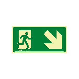 NORMALUZ® | Señal "evacuación abajo derecha"