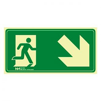 NORMALUZ® | Señal "evacuación abajo derecha"