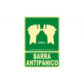 Señal barra antipánico