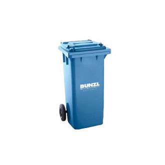 MAYA | Contenedor de residuos azul con tapa y ruedas - 120 L