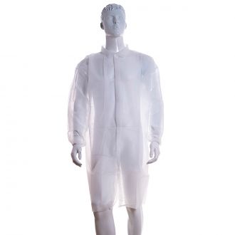 LUHEPA | Bata polipropileno cierre velcro blanca - Talla XL