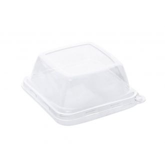 Tapa cúpula RPET transparente - 14 cm