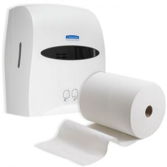 Pack SCOTT® Bobina secamanos blanca 165m + KIMBERLY CLARK ™ Dispensador electrónico