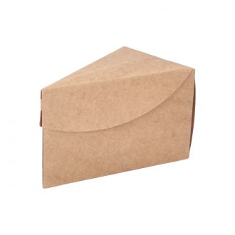Caja cartoncillo kraft para tarta - 10 x 16 x 7 cm