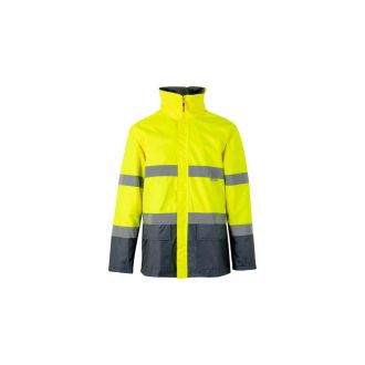 VELILLA | Parka bicolor azul y amarillo - Talla L