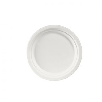DUNI | Plato fibra de cartón blanco - Ø 22 cm