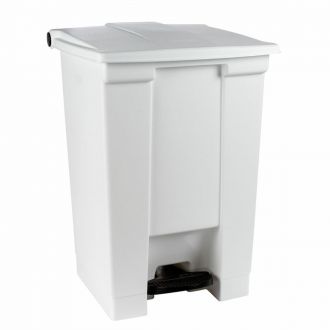 Contenedor step con pedal blanco - 45 L