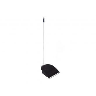 Recogedor de basura con goma y palo negro