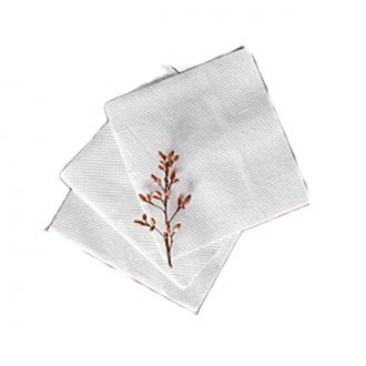 Servilleta micropunto blanca - 20 x 20 cm