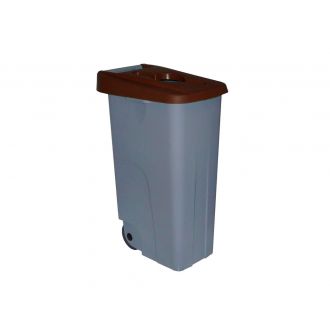 DENOX | Tapa abierta marrón para contendedor de 85 L