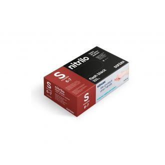 SANTEX | Guante de nitrilo sin polvo negro -Talla S
