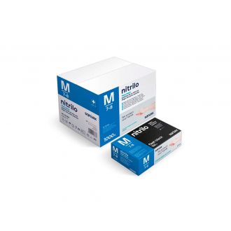 SANTEX | Guante de nitrilo sin polvo negro -Talla M