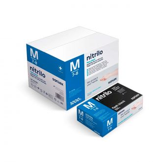 SANTEX | Guante de nitrilo sin polvo negro - Talla L
