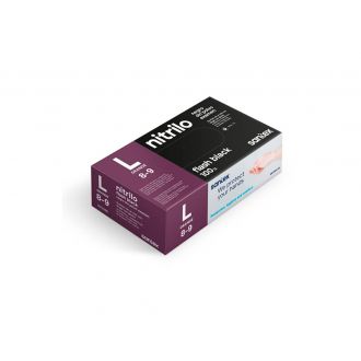 SANTEX | Guante de nitrilo sin polvo negro - Talla L