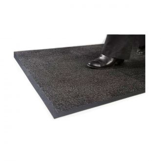 Karaat | Alfombra textil negra para zona de paso interior - 180 x 60 cm