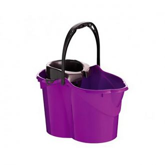 MAYA | Cubo ovalado con escurridor lila - 15 L