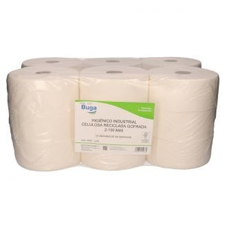 BUGA | Papel Higiénico Industrial - 2 capas - Celulosa reciclada