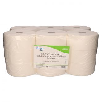 BUGA | Papel Higiénico Industrial - 2 capas - Celulosa reciclada