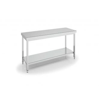 Mesa central soldada con 2 estantes - 70 cm