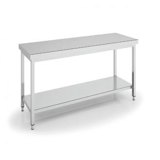 Mesa central soldada con 2 estantes - 70 cm