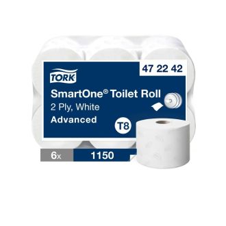TORK SmartOne® | Rollo de papel higiénico blanco - T8
