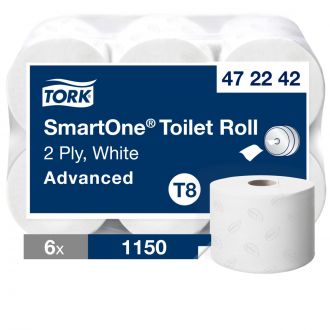 TORK SmartOne® | Rollo de papel higiénico blanco - T8