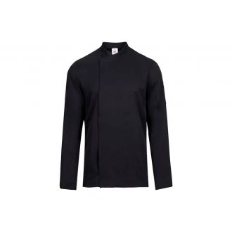 VELILLA | Chaqueta cocina microfibra negra - Talla 3XL