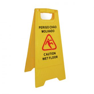 Señal de atención "Suelo mojado" amarillo
