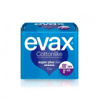 EVAX Cottonlike | Compresas super plus con alas - 10 unidades