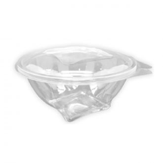Ensaladera Bowl redondo PET con tapa bisagra - 1000 ml