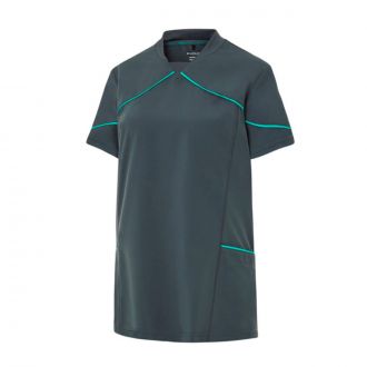 MONZA | Casaca sanitaria mujer cuello V Rib Slim Fit - Talla XL