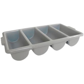 Gastronorm| Cubertero de cuatro compartimentos - gris