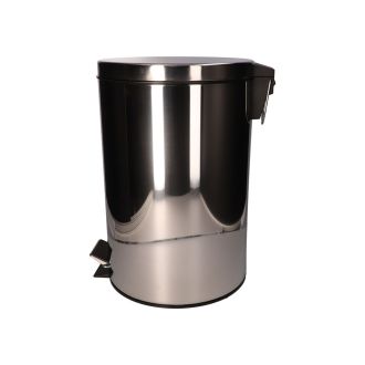 Papelera inoxidable brillo  con pedal - 20L
