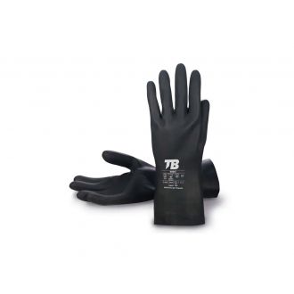 Guante químico de látex negro - Talla XXL