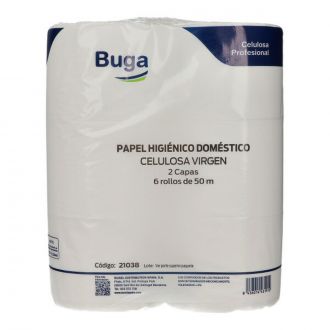 BUGA | Papel Higiénico Doméstico 2 capas - Celulosa virgen