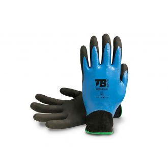 Guante mécanico de poliéster touch azul - Talla 10