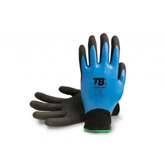Guante mécanico de poliéster touch azul - Talla 11