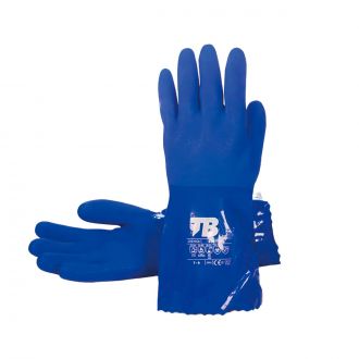 Guante químico de PVC azul - Talla 7