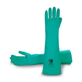 Guante químico de nitrilo verde - Talla 9