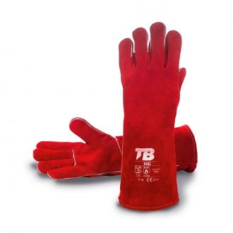Guante serraje rojo - Talla 9