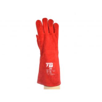 Guante serraje rojo - Talla 9