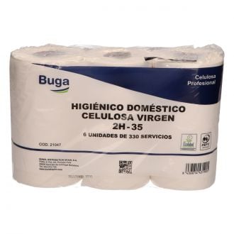 BUGA | Papel Higiénico Doméstico - 2 capas - Celulosa virgen