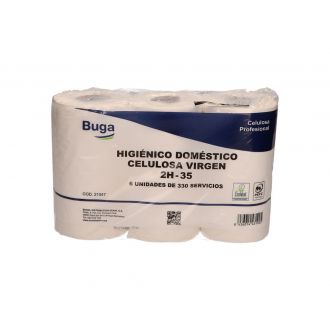 BUGA | Papel Higiénico Doméstico - 2 capas - Celulosa virgen