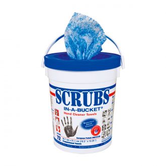SCRUBS®  | Cubo con toallas limpiadoras para manos - 72 uds
