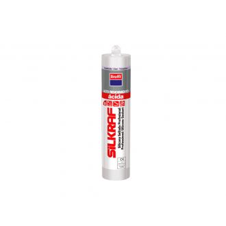 KRAFFT® | Silkraf - Silicona para sellado profesional alto rendimiento transparente - 290 ml