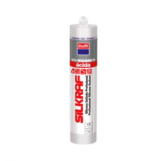 KRAFFT® | Silkraf - Silicona para sellado profesional alto rendimiento transparente - 290 ml