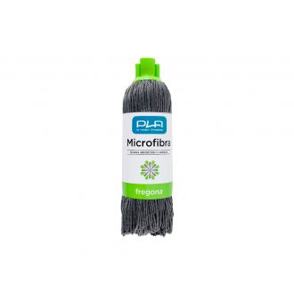 Fregona microfibra negra con cabezal verde