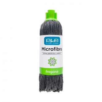 Fregona microfibra negra con cabezal verde