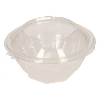 Envase RPET redondo con tapa bisagra - 1000 ml